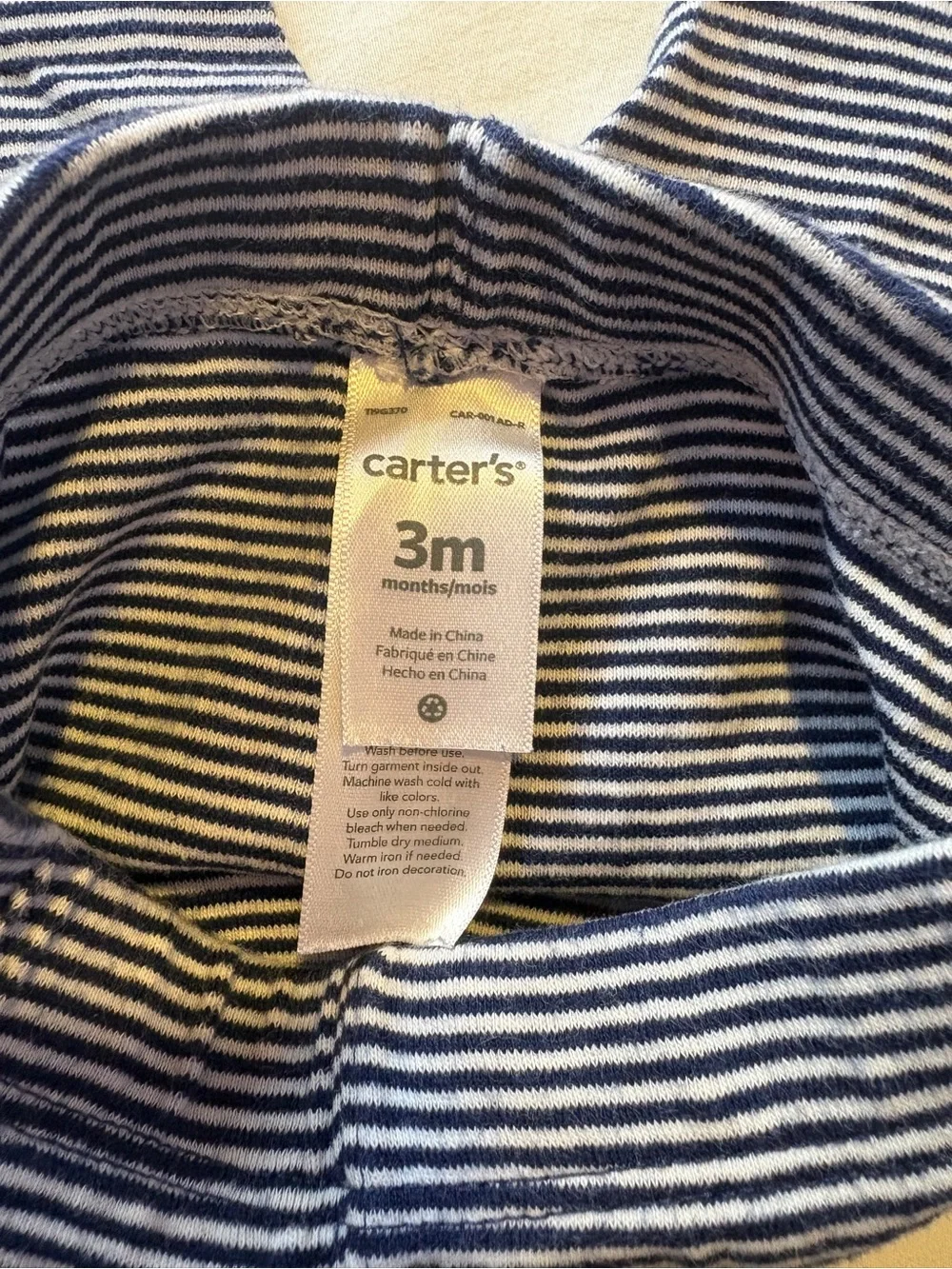 Carter's Navy and White Stripe pants